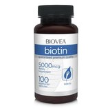 Biotina 5000 mcg, 100 capsule, Vitamina B7